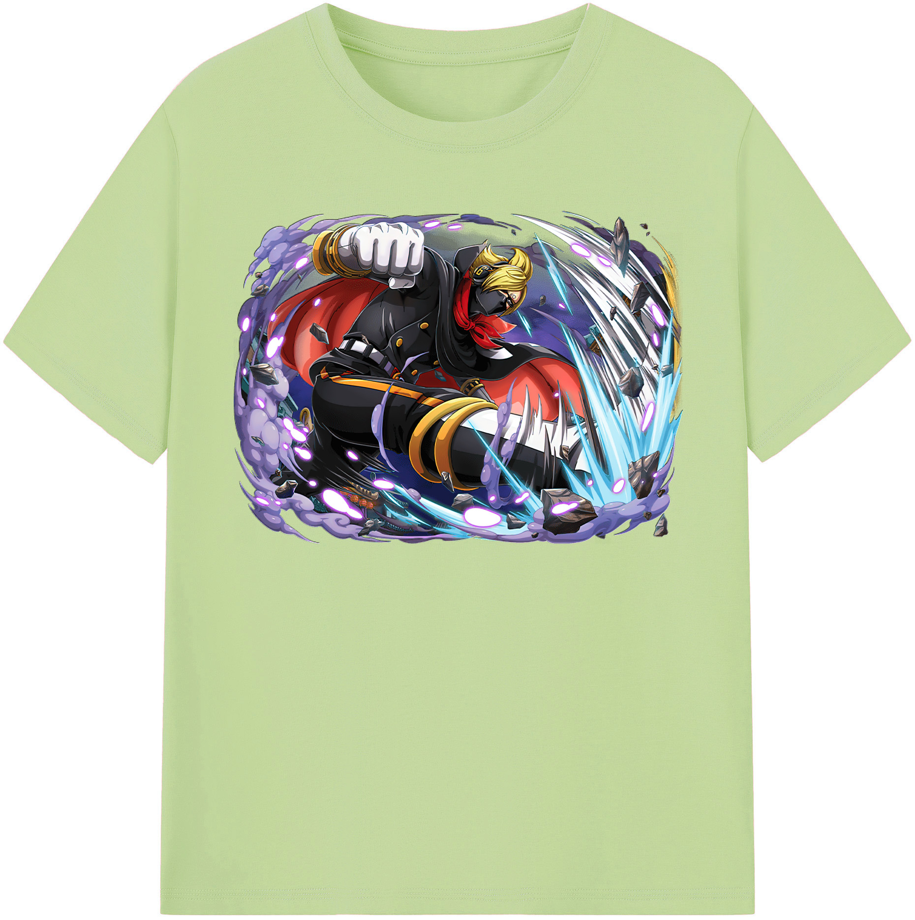 ワンピース ロロノア・ゾロ ONE PIECE Roronoa Zoro 綿100％半袖Tシャツ（フロントプリント）